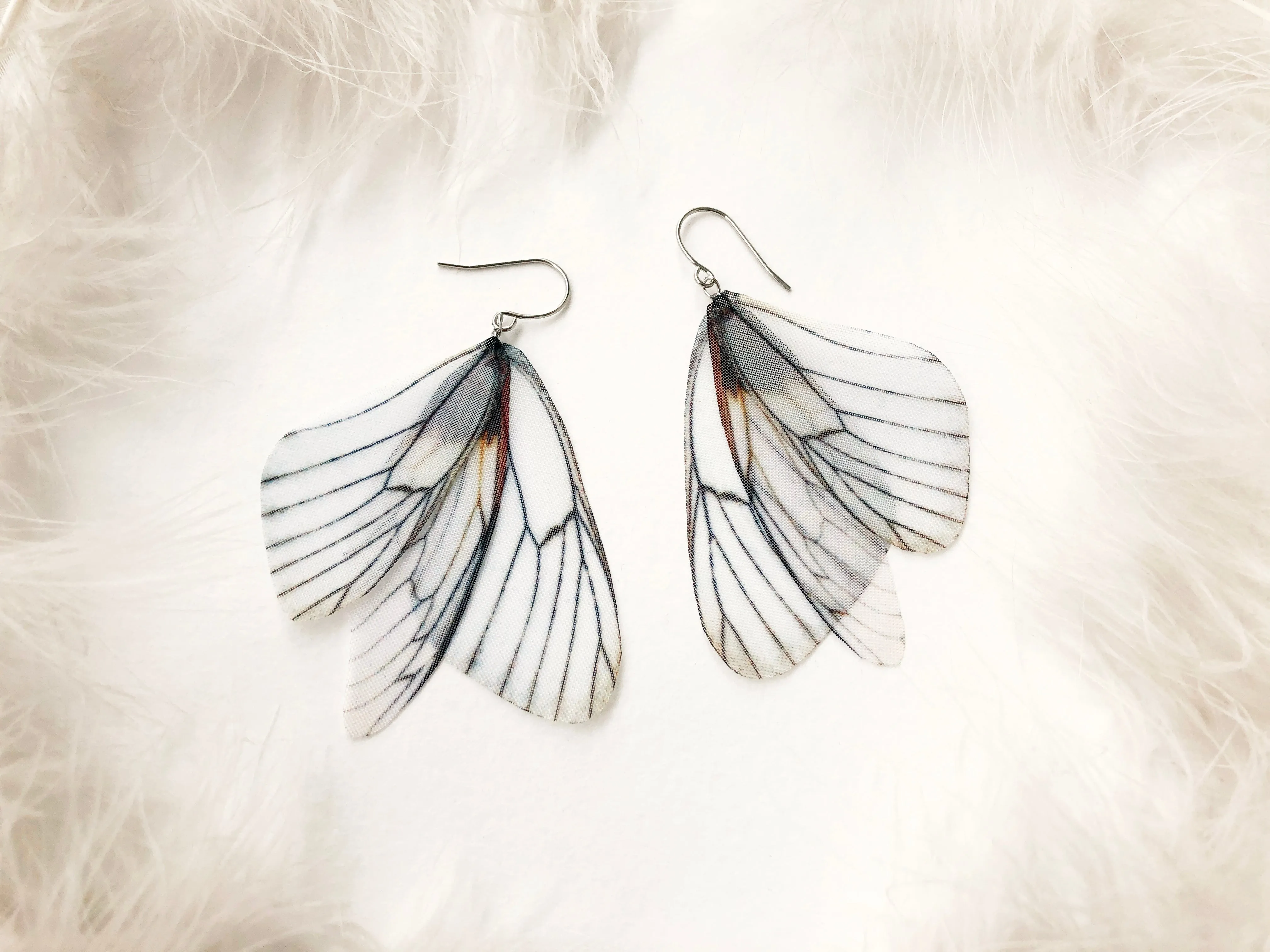 White Angel Wing Earrings Perfect Gift For Anyone Who Love Wings